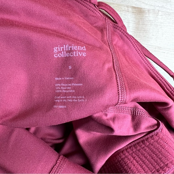 NEW Girlfriend Collective Naomi Active Workout Dress Shorts Lava Red Size Small - Picture 7 of 10